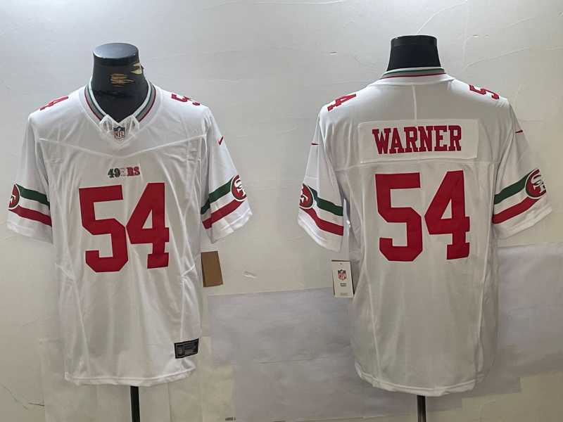 Mens San Francisco 49ers #54 Fred Warner White FUSE Mexico Vapor Limited Stitched Jersey Dzhi